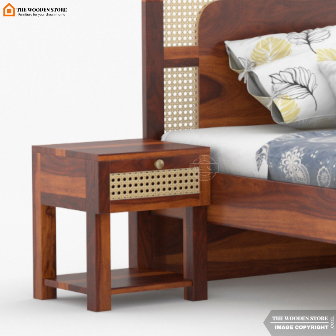 Emma Bedside Table (Honey Finish)