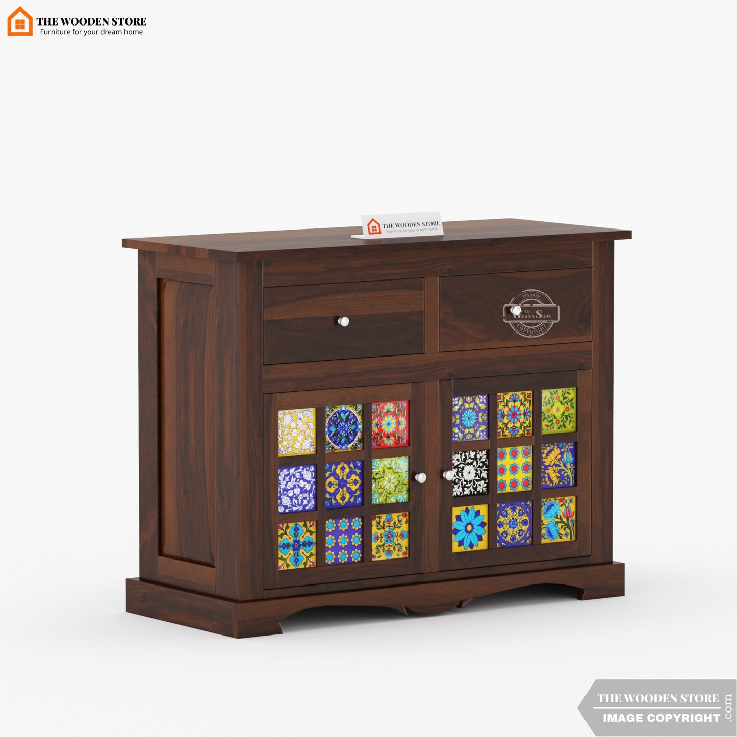 Bunny Cabinet and Sideboard (Walnut Finish)