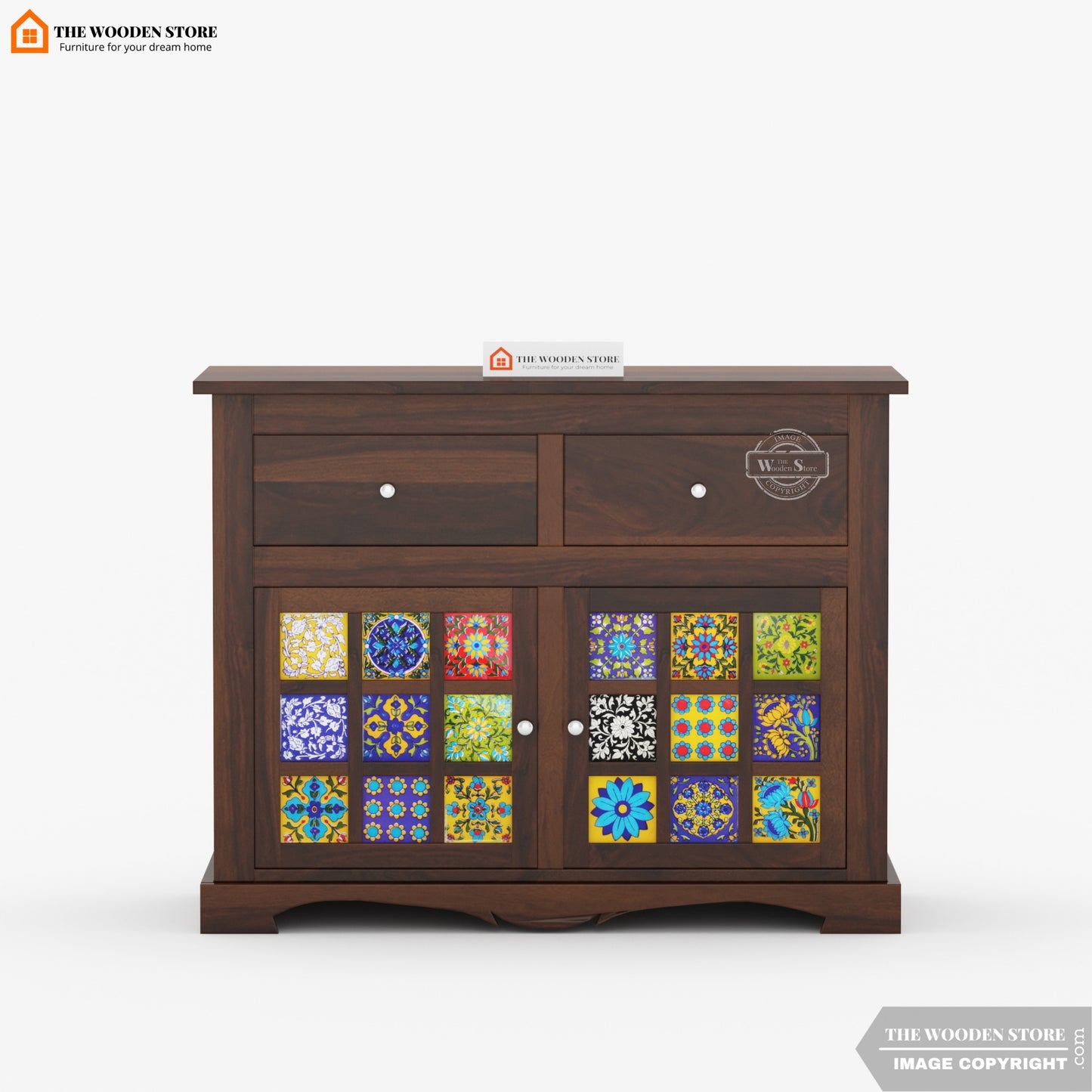 Bunny Cabinet and Sideboard (Walnut Finish)