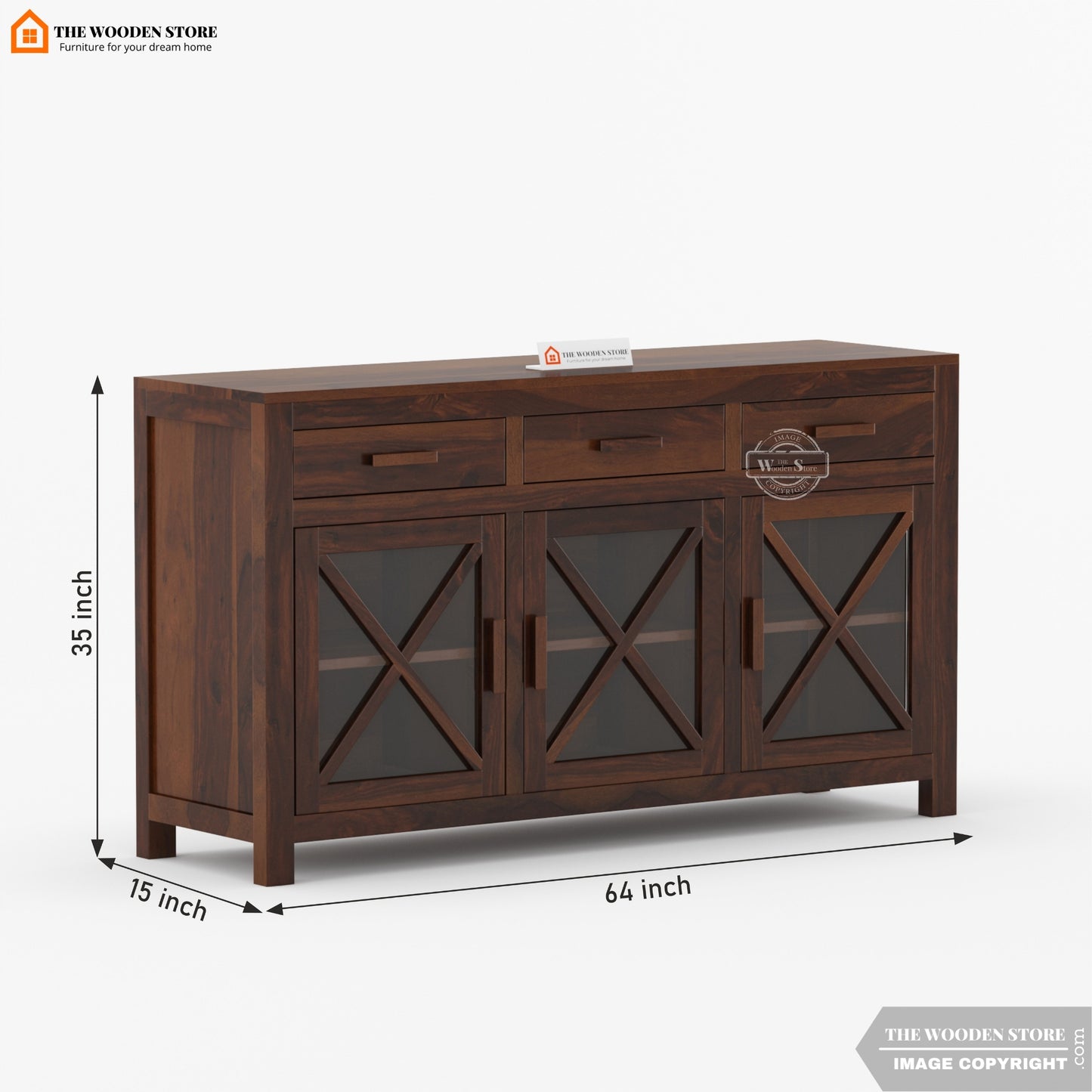 Nexus Cabinet and Sideboard (Walnut Finish)