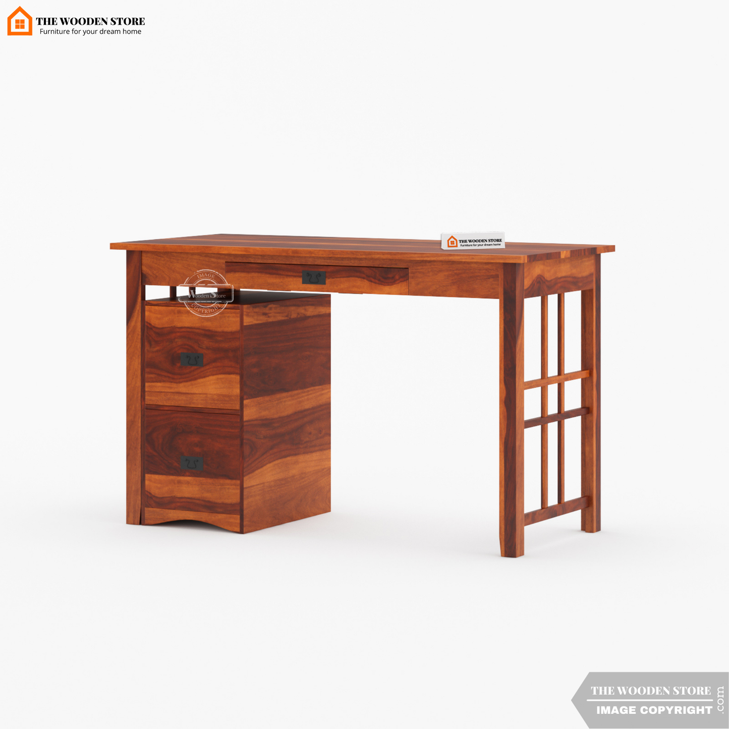 Aspire Study Table (Honey Finish)