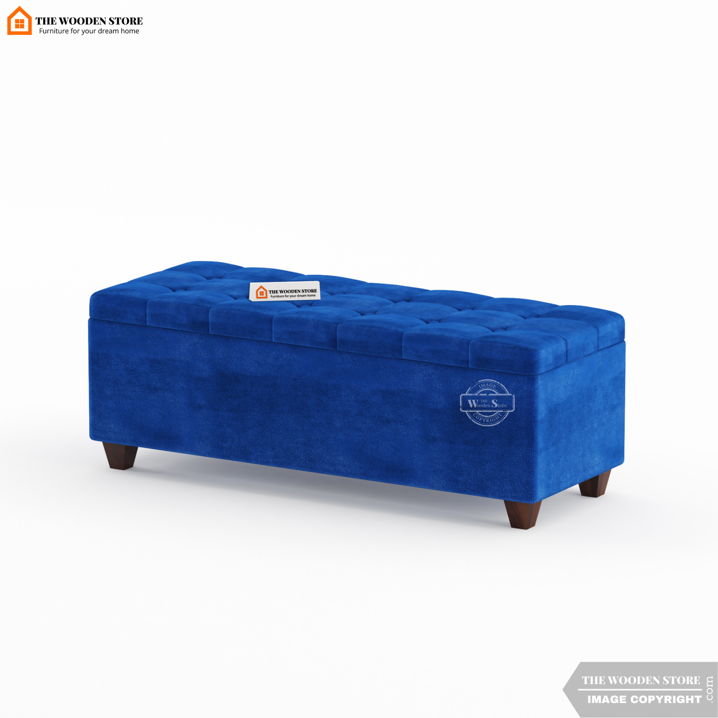 Gayle Bench With Storage (Marine Blue)