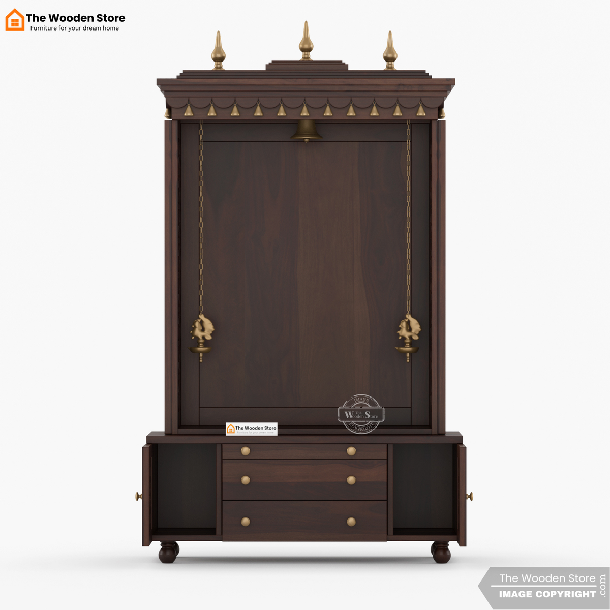 Udaya Home Temple (Walnut Finish)