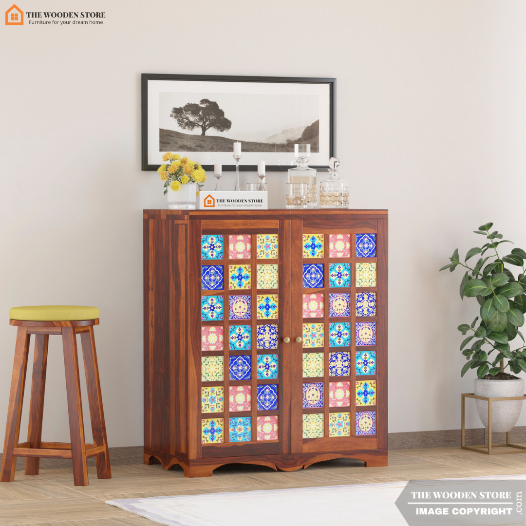 Bunny Bar Cabinet (Honey Finish)