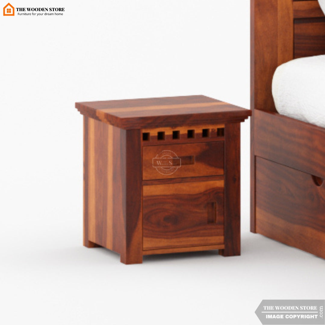 Donald Bedside Table (Honey Finish)