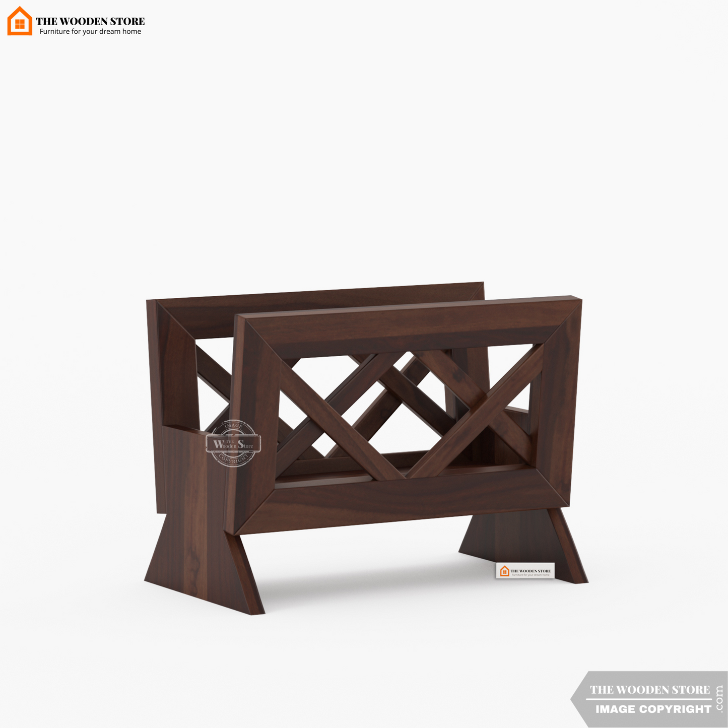 Cole Magazine Rack (Walnut Finish)