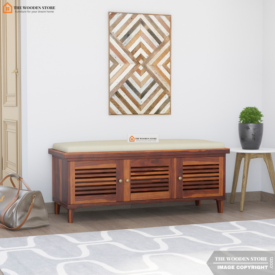 Kaitlyn Shoe Rack (Honey Finish)