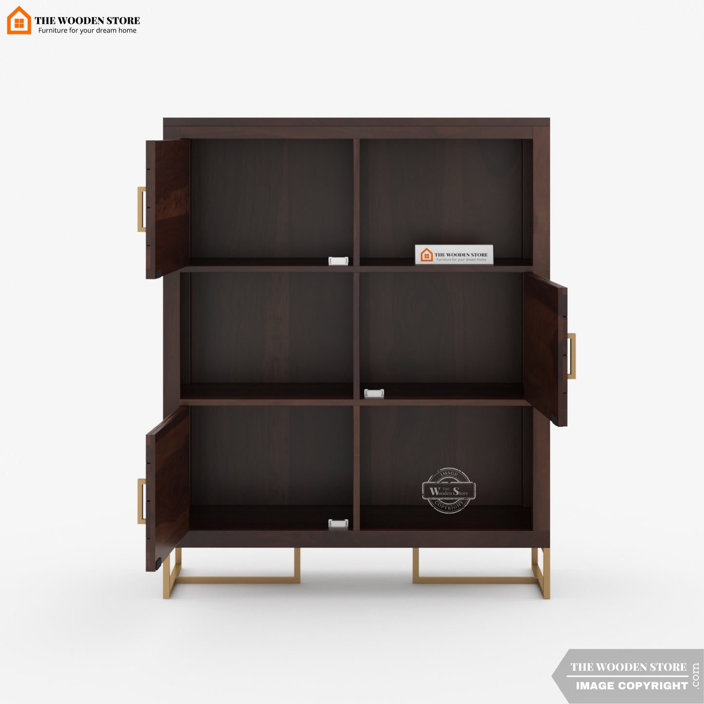 Kyron Book Shelf (Walnut Finish)