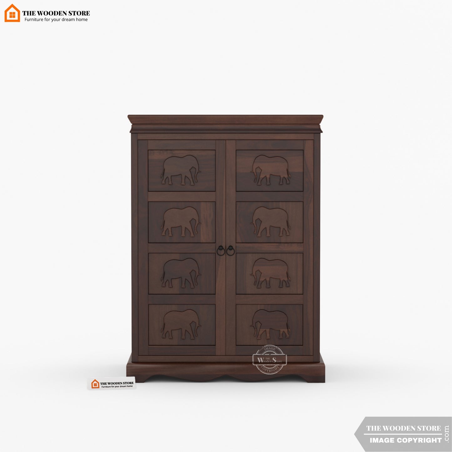 Tusk Bar Cabinet (Walnut Finish)
