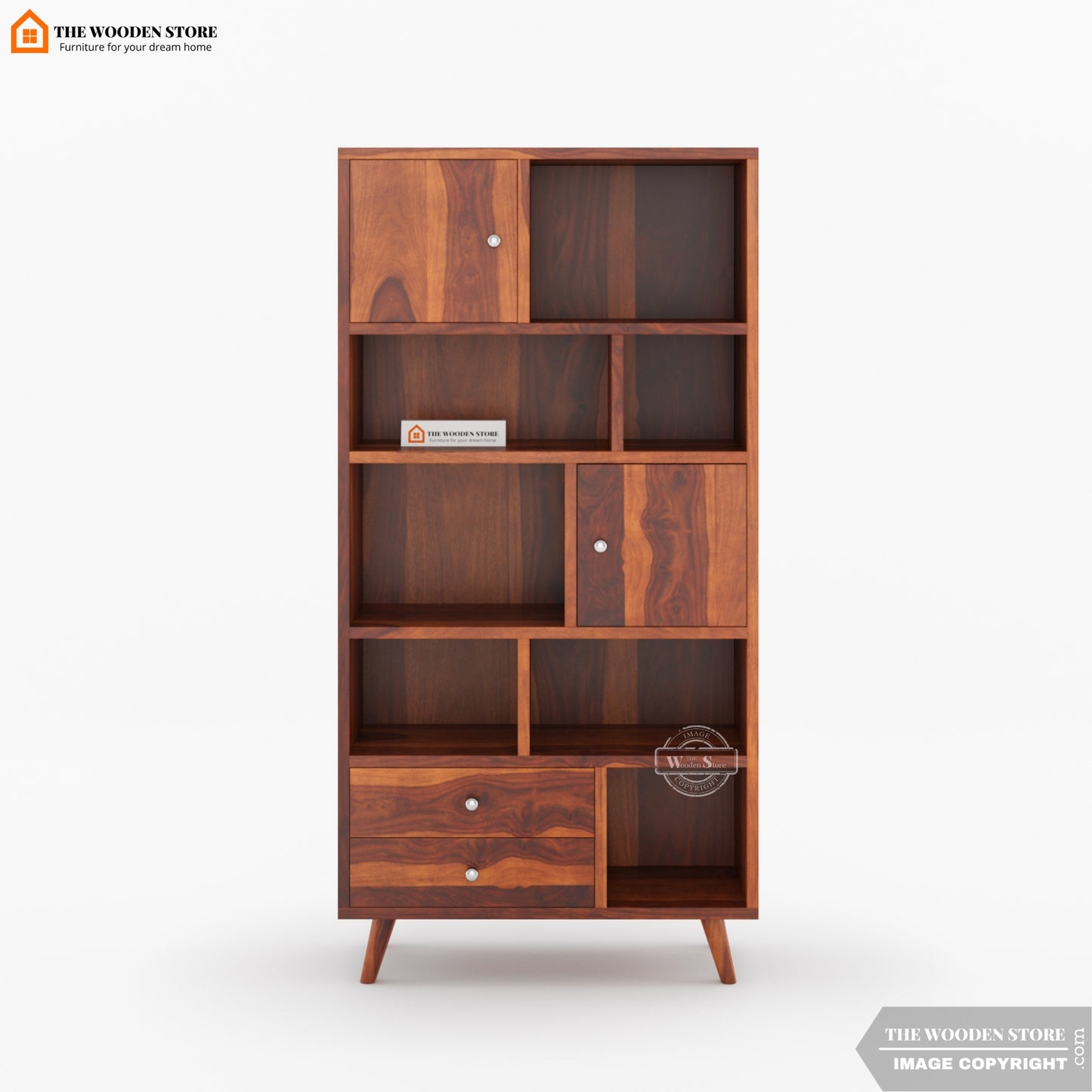 Cubora Book Shelf (Honey Finish)