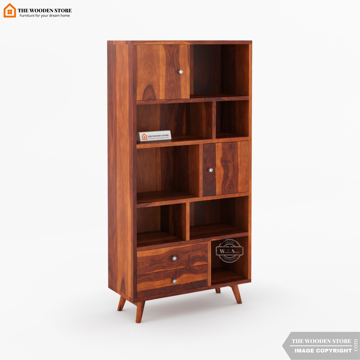 Cubora Book Shelf (Honey Finish)