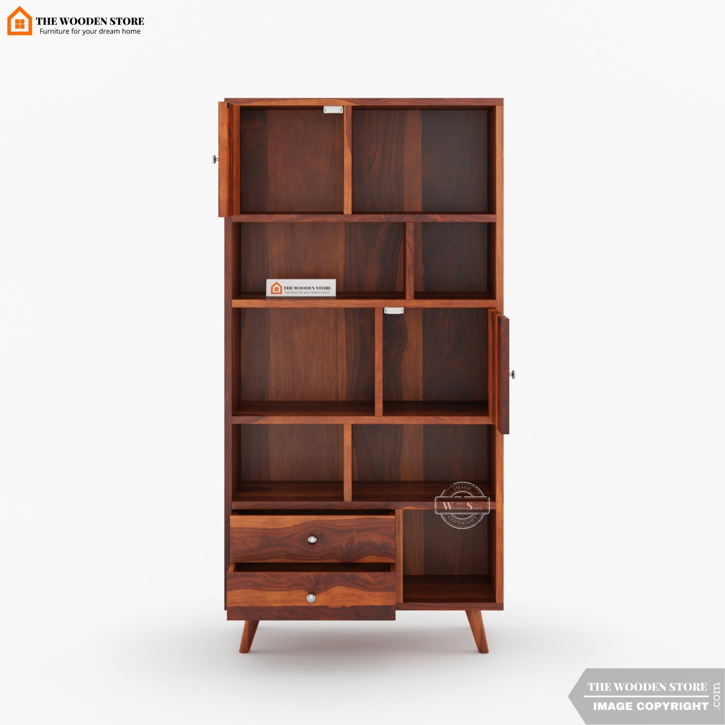Cubora Book Shelf (Honey Finish)