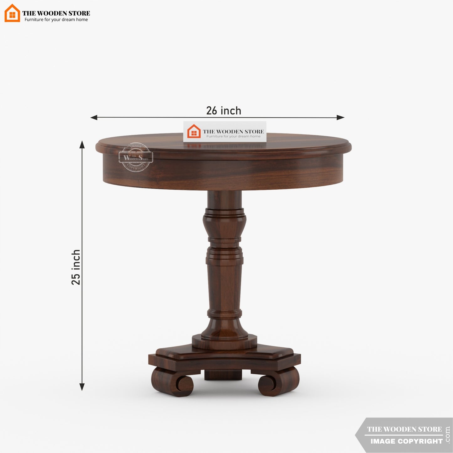 Drake Side End Table (Walnut Finish)