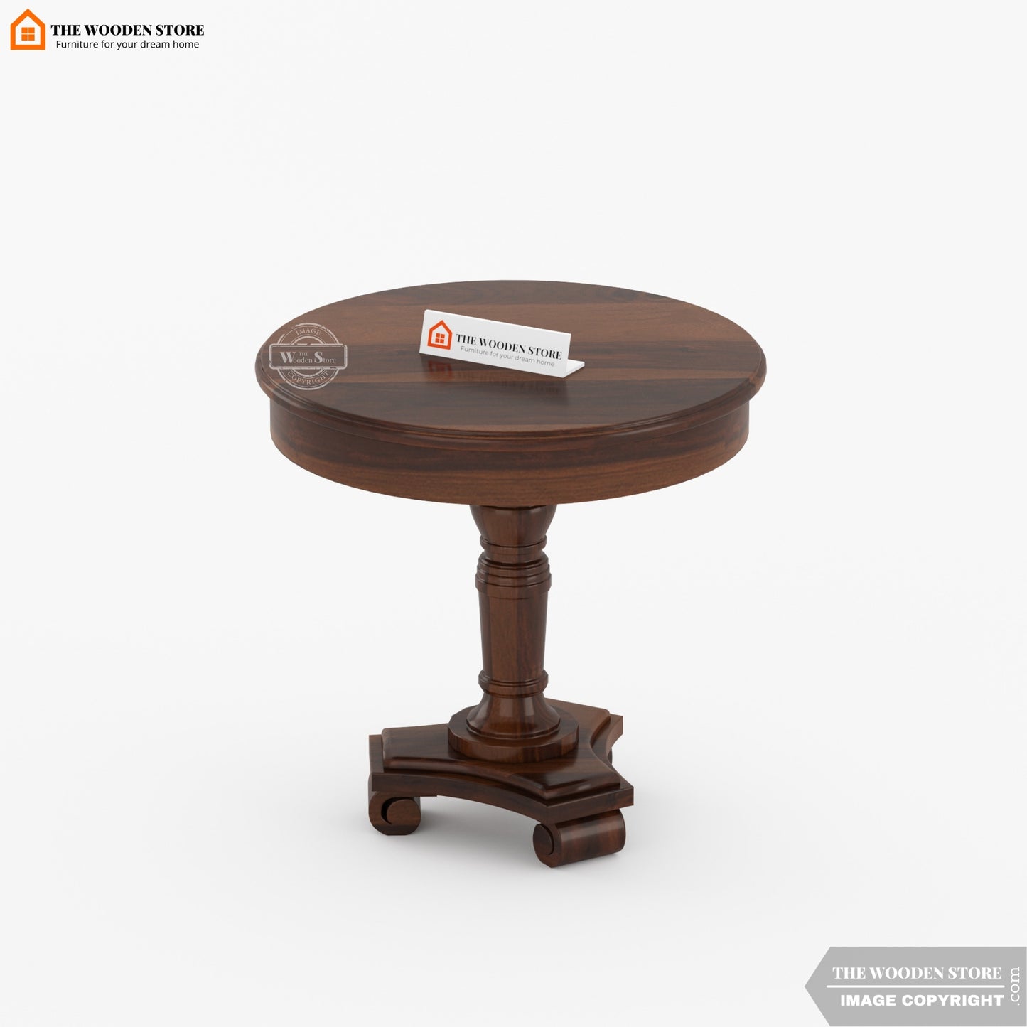 Drake Side End Table (Walnut Finish)