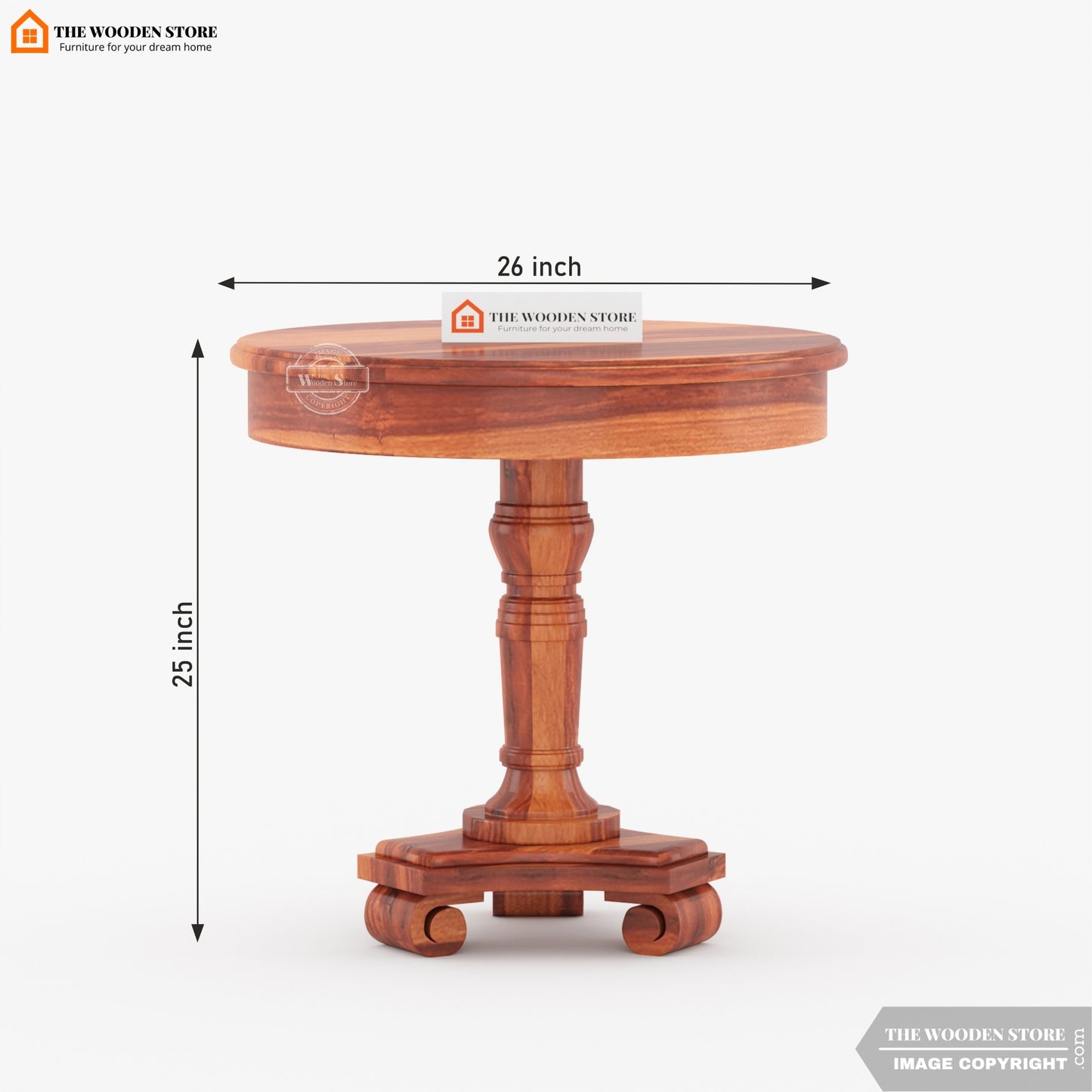 Drake Side End Table (Honey Finish)