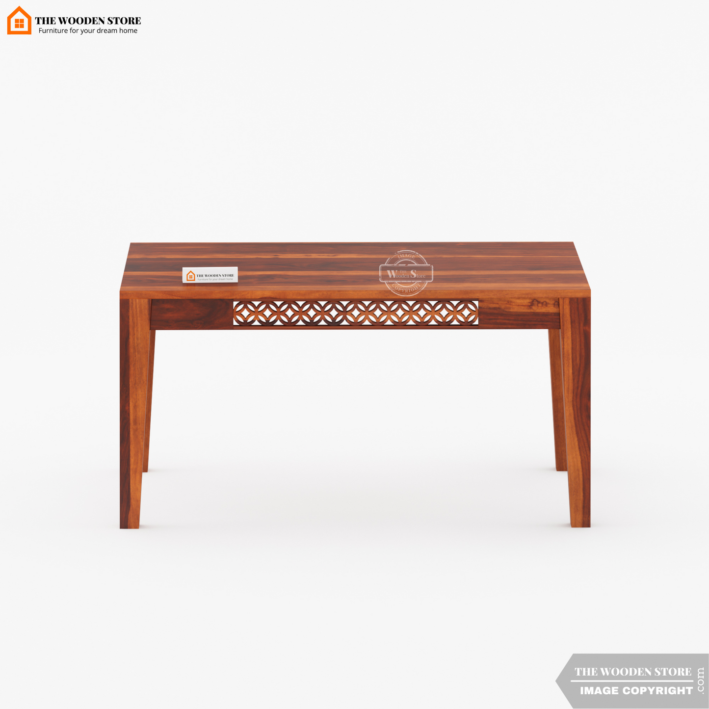 Daffy 6 Seater Dining Table (Honey Finish)