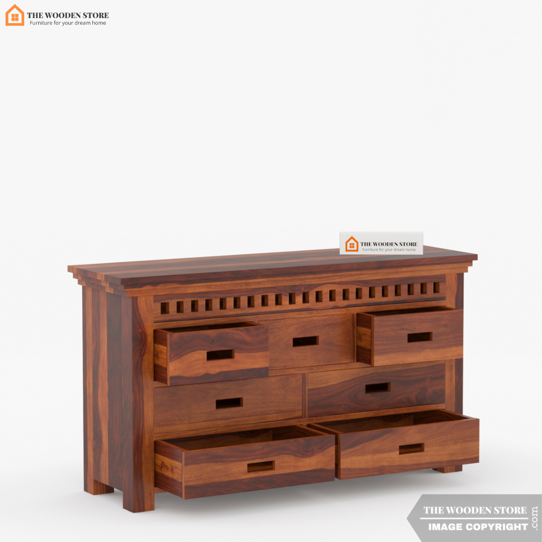 Donald Dresser with Storage (Honey Finish)