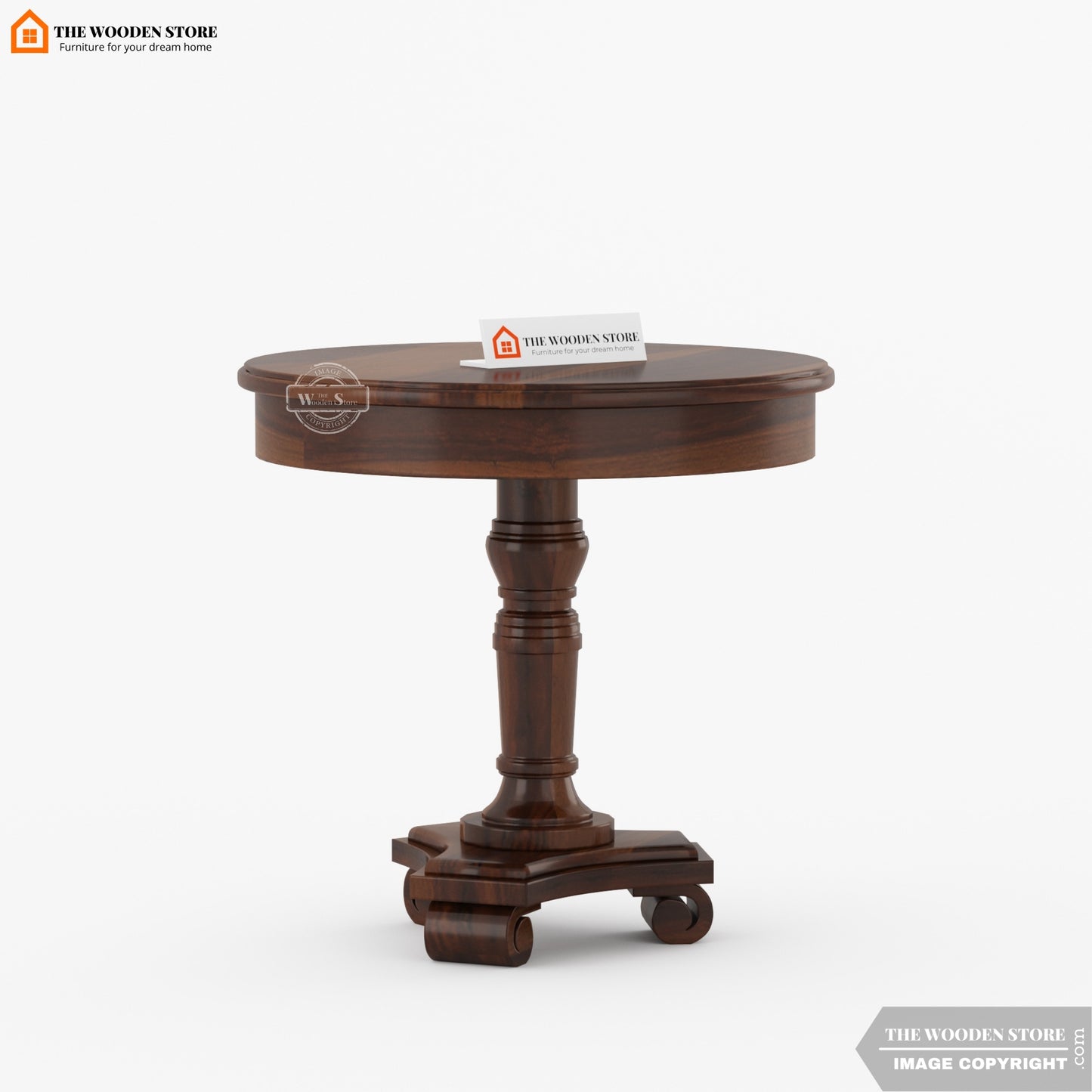 Drake Side End Table (Walnut Finish)