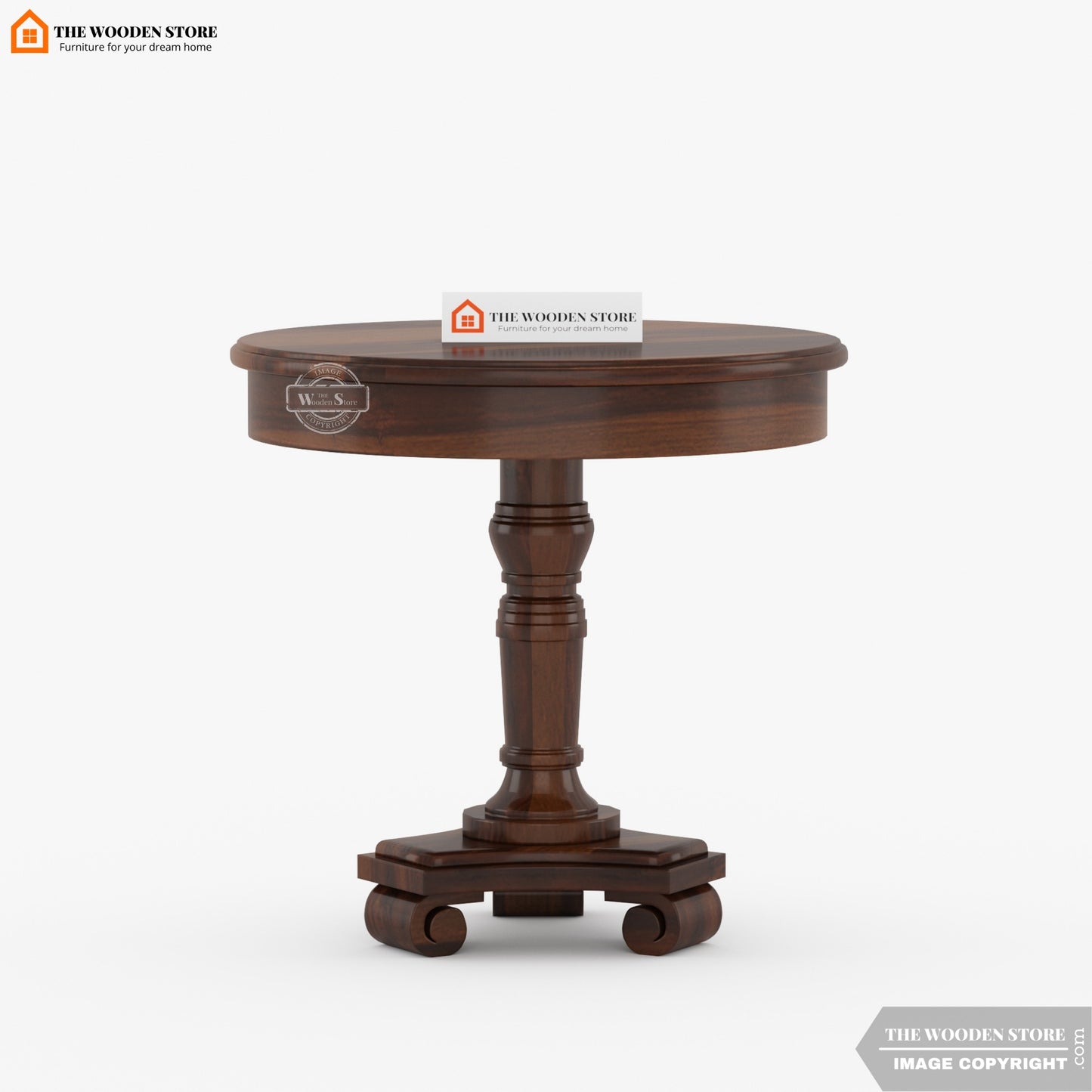 Drake Side End Table (Walnut Finish)