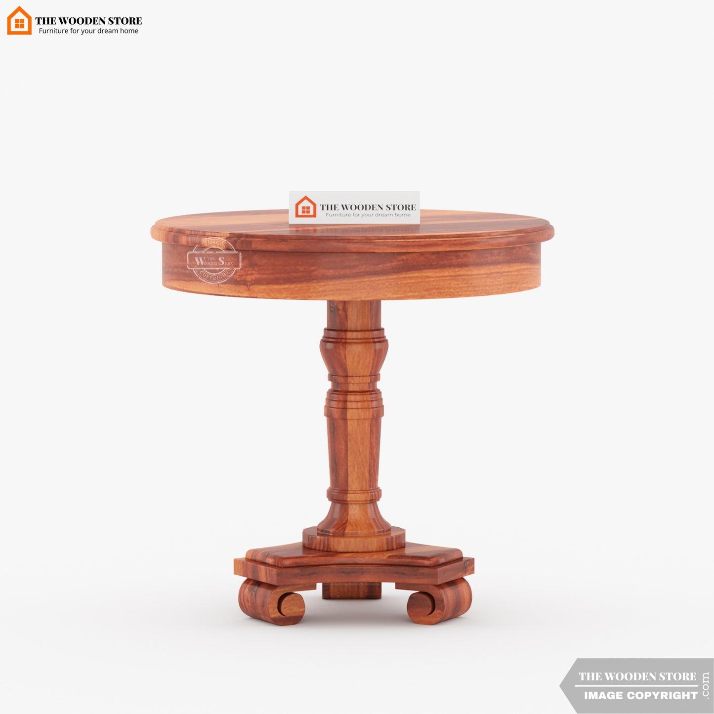 Drake Side End Table (Honey Finish)