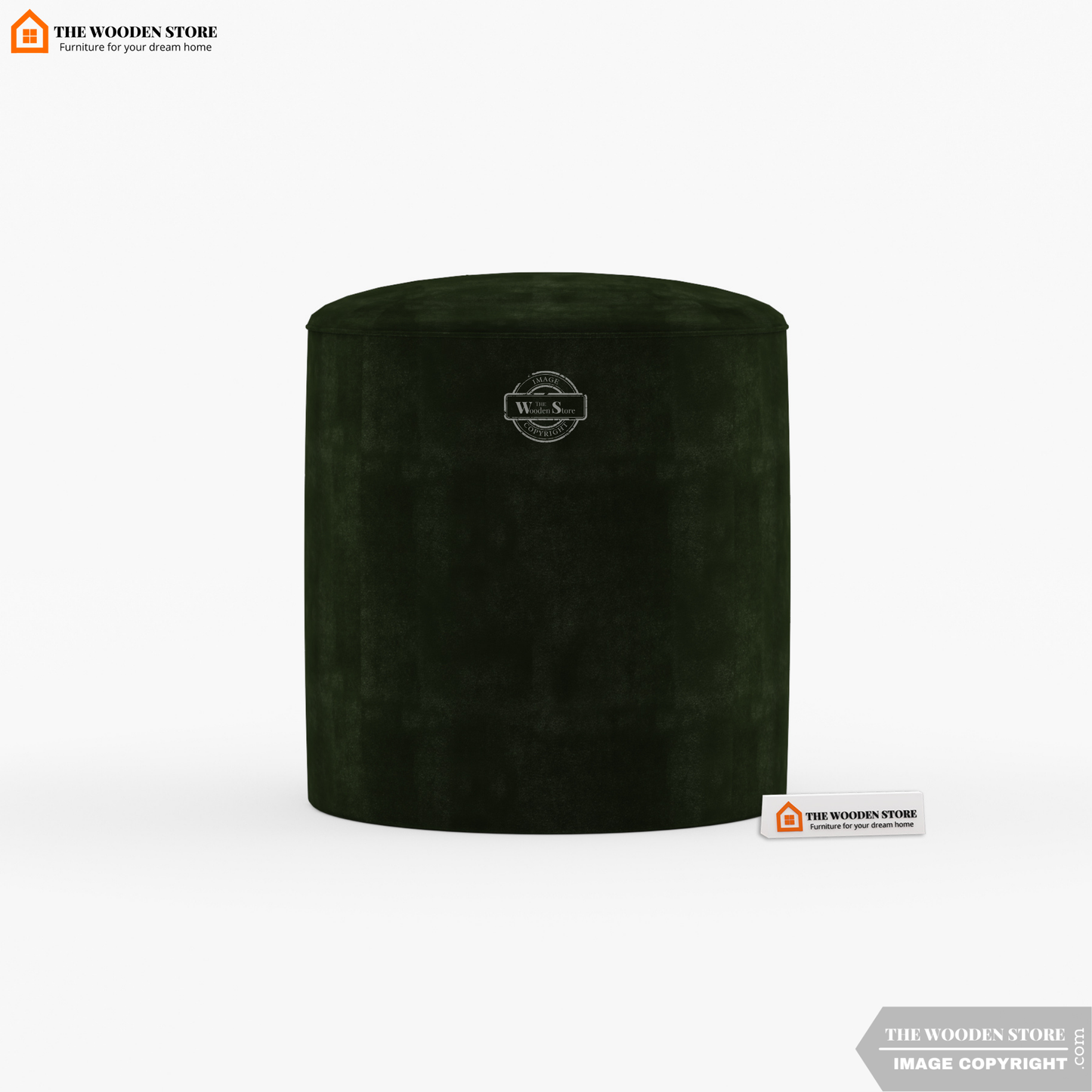 Dove Round Pouffe (Olive Green)