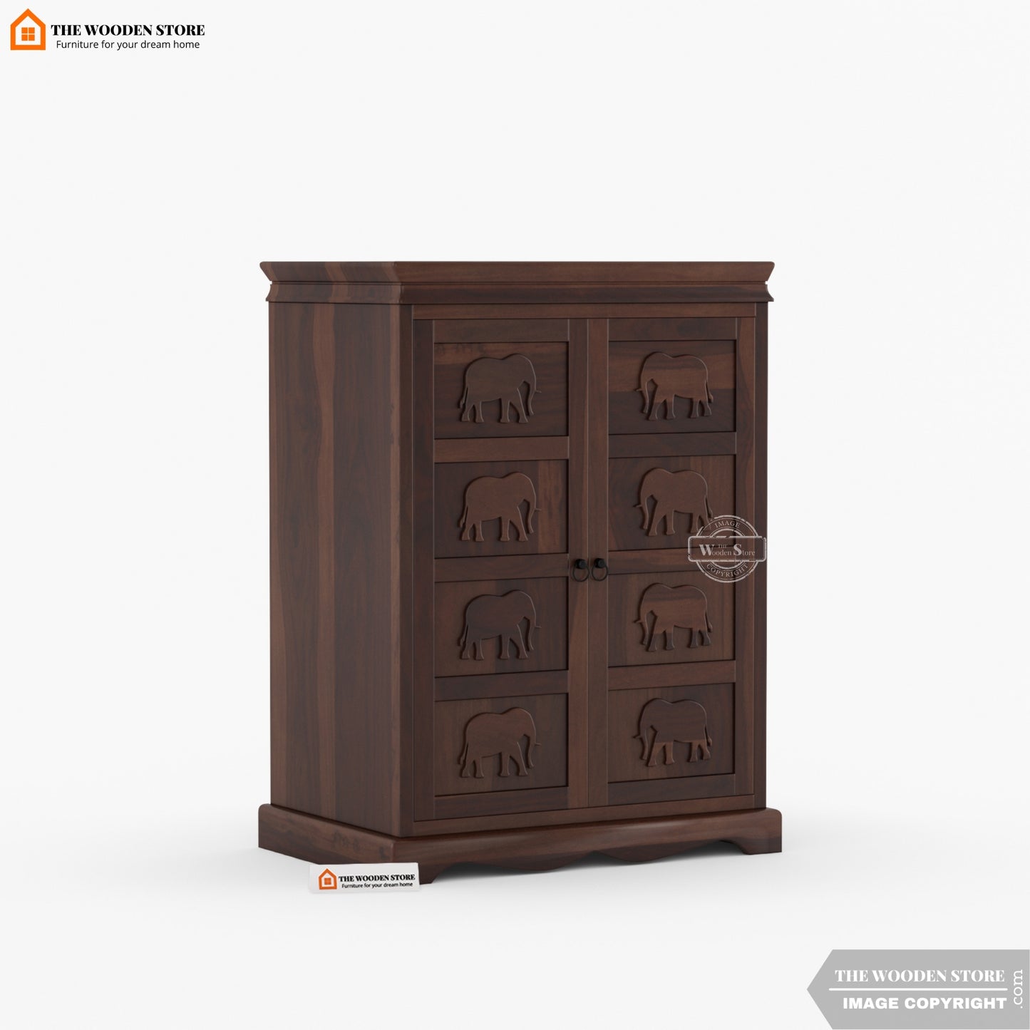 Tusk Bar Cabinet (Walnut Finish)