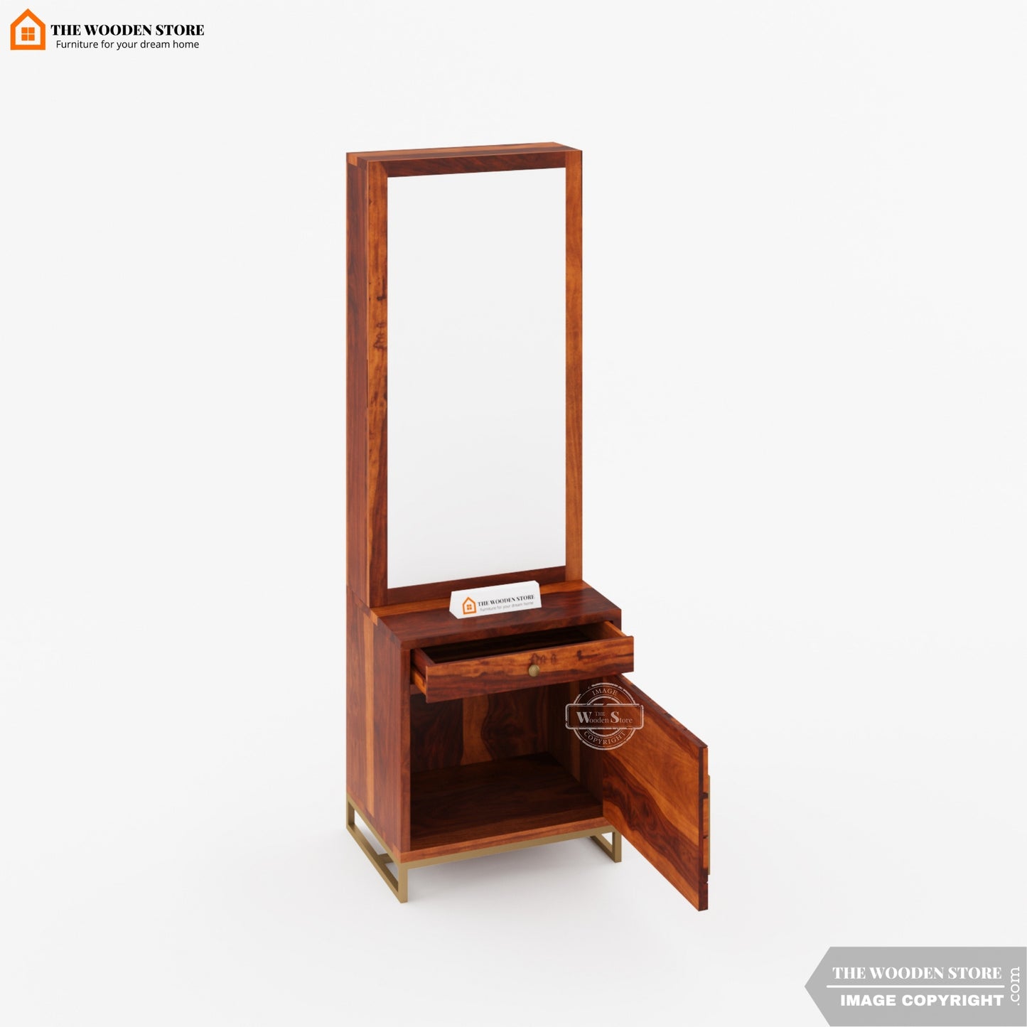 Kyron Dressing Table (Honey Finish)