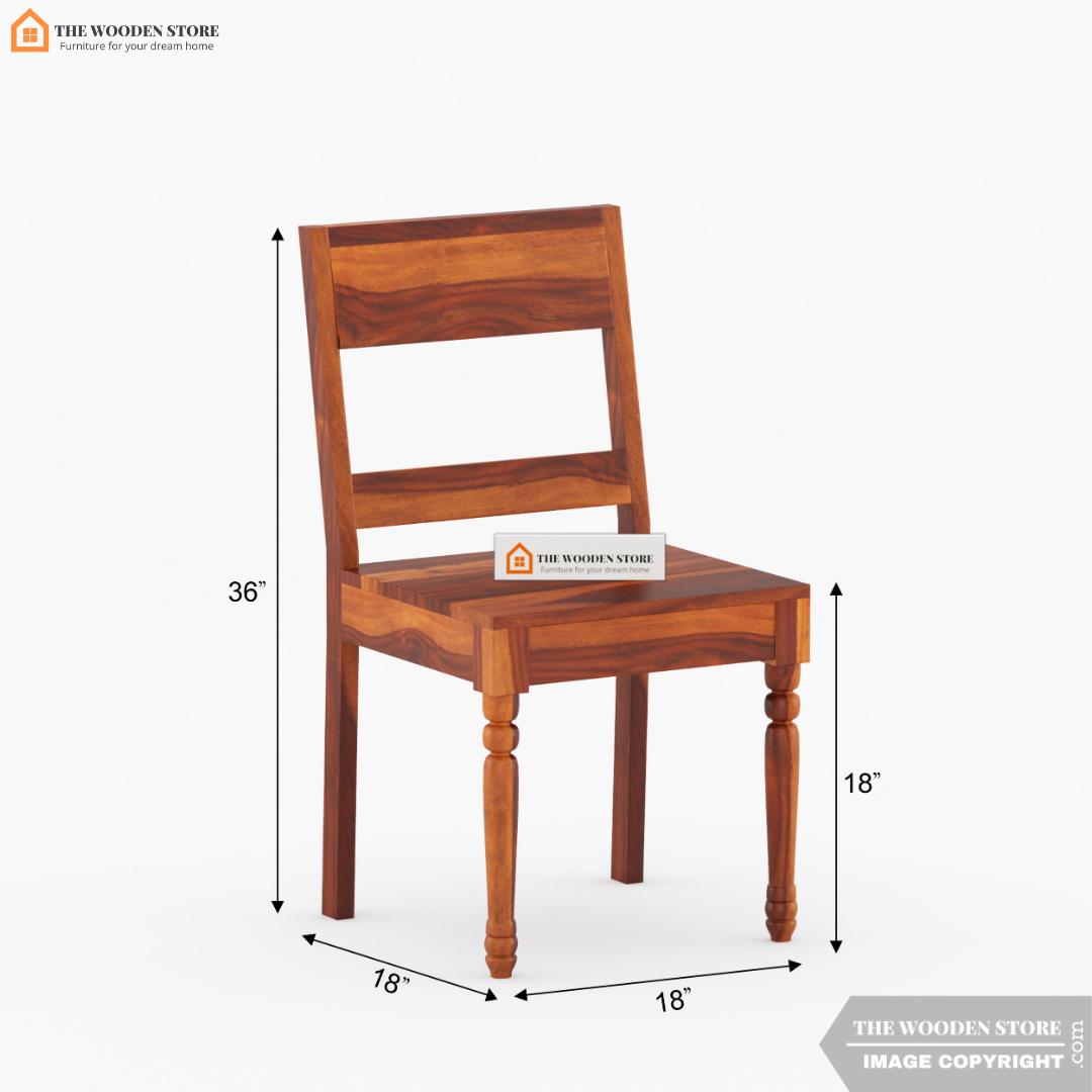 Bunny 6 Seater Dining Table Set (Honey Finish)