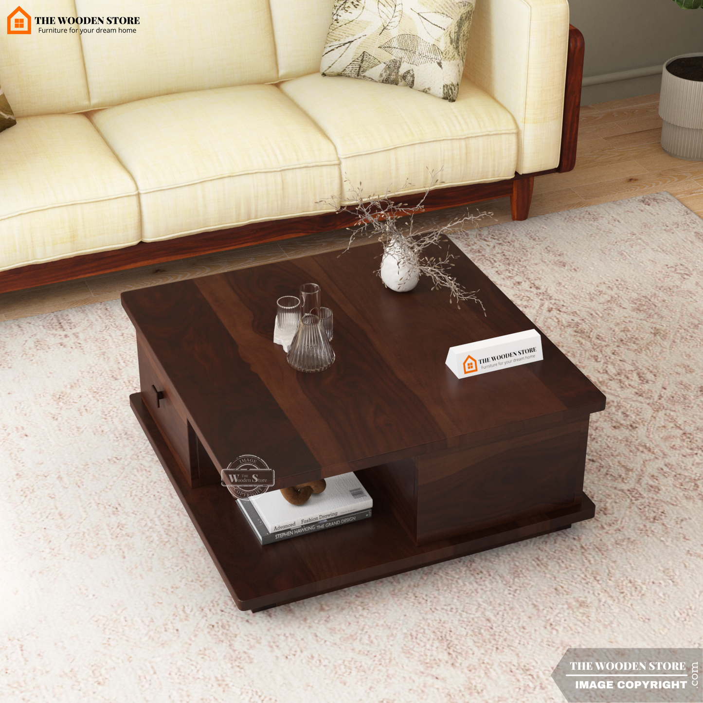 Apollo Coffee Table (Walnut Finish)