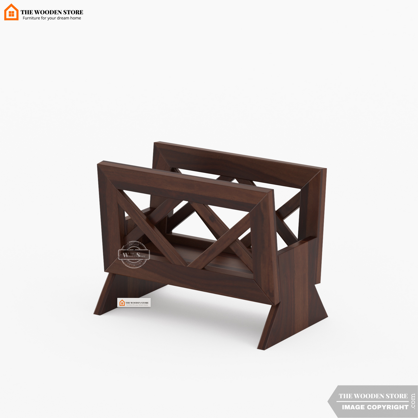 Cole Magazine Rack (Walnut Finish)
