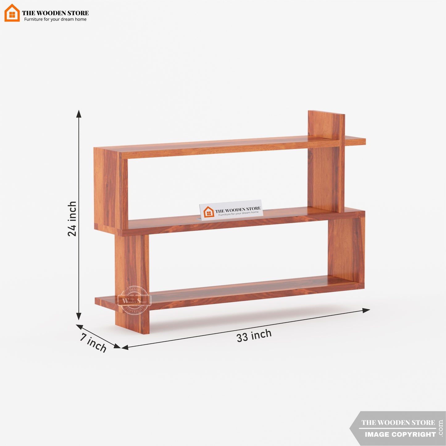 Snoopy Wall Shelf (Honey Finish)