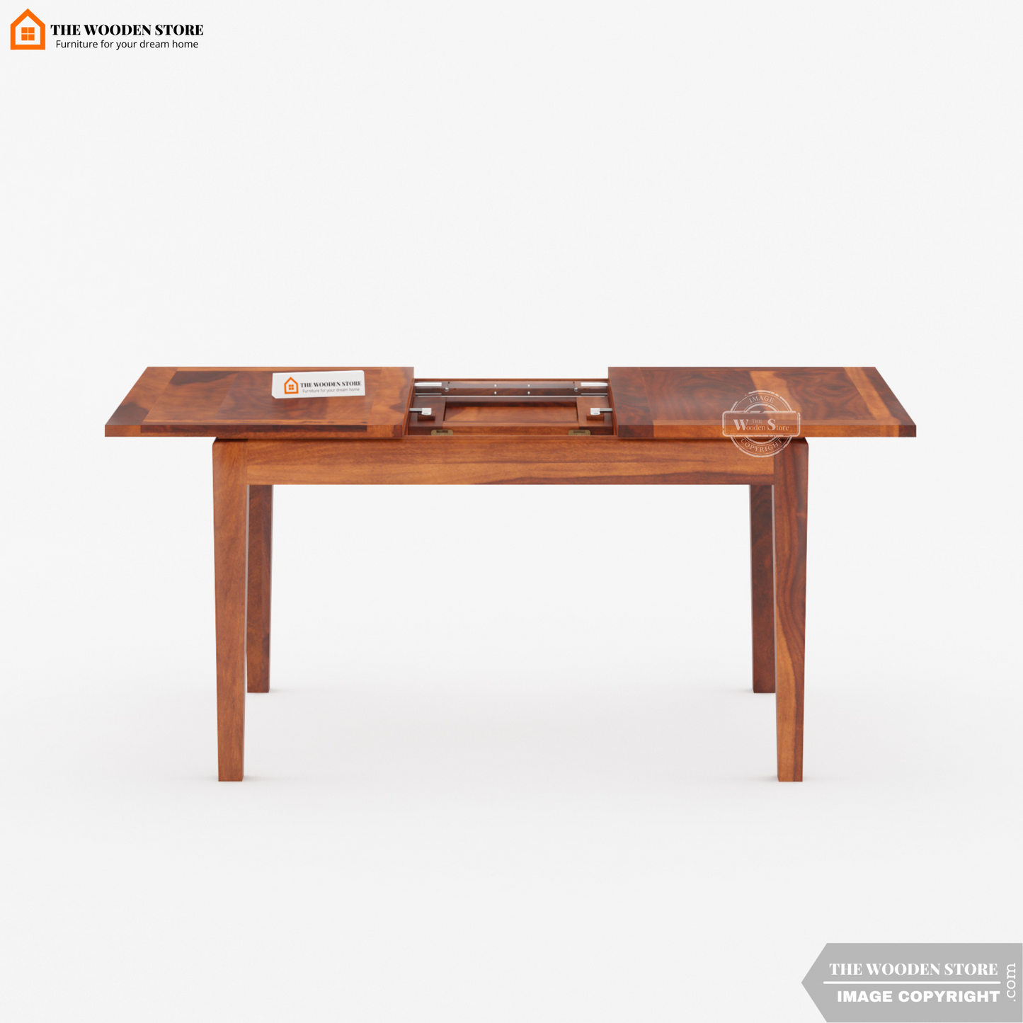 Marco Extendable 6 Seater Dining Set (Honey Finish)