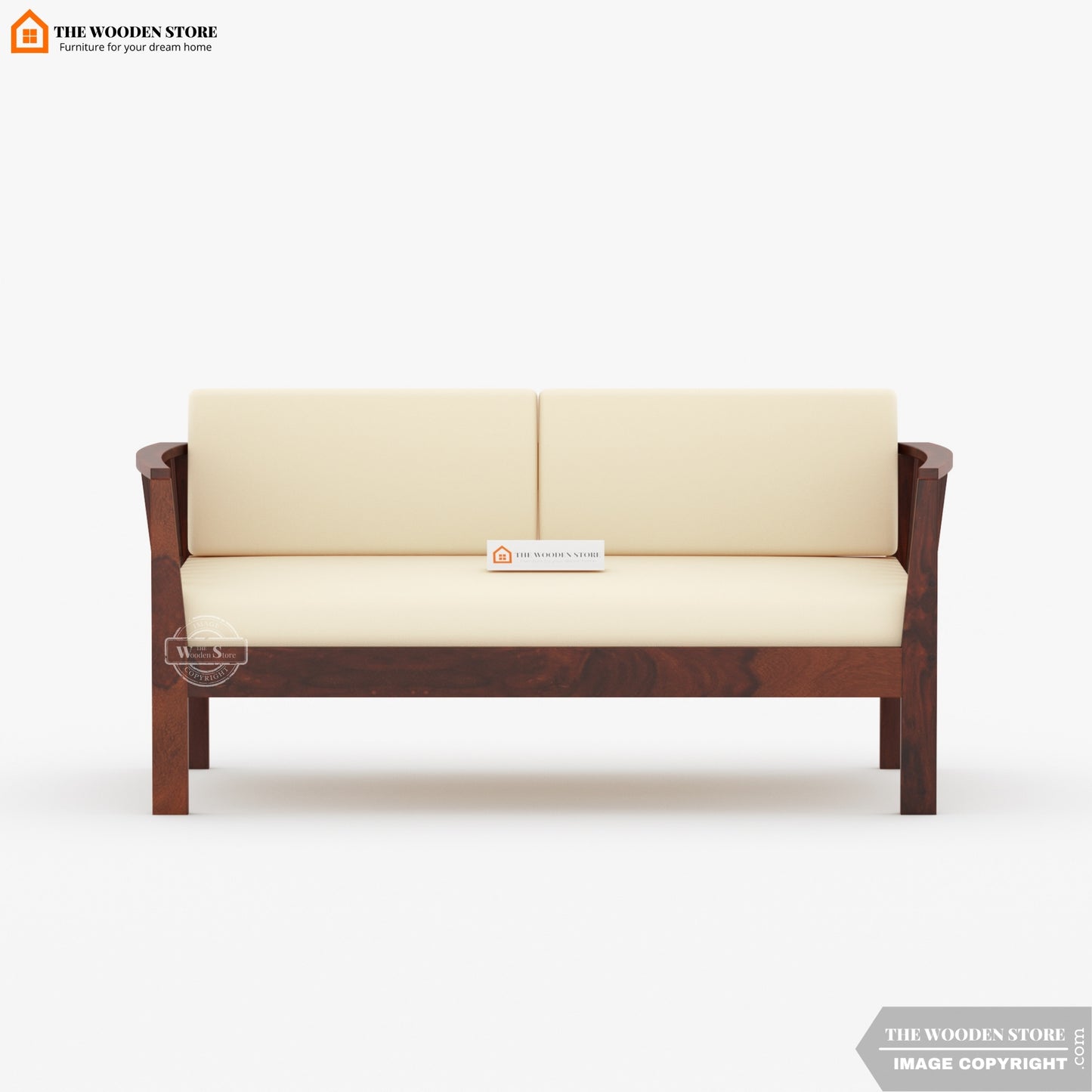 Hilltop 3+2+1 Wooden Sofa Set (Walnut Finish)