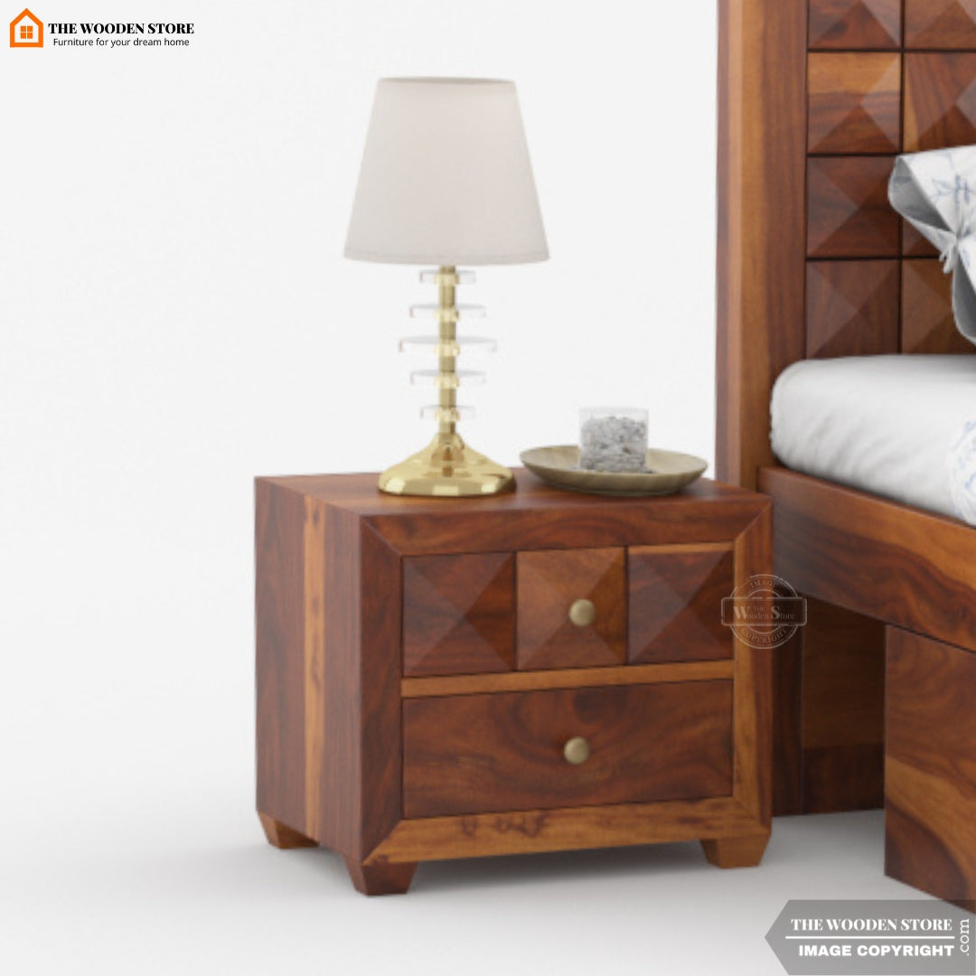 Morris Bedside Table (Honey Finish)