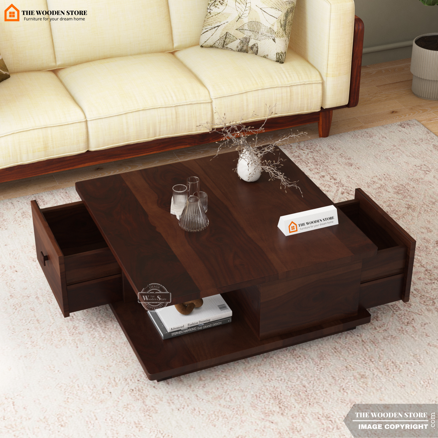 Apollo Coffee Table (Walnut Finish)