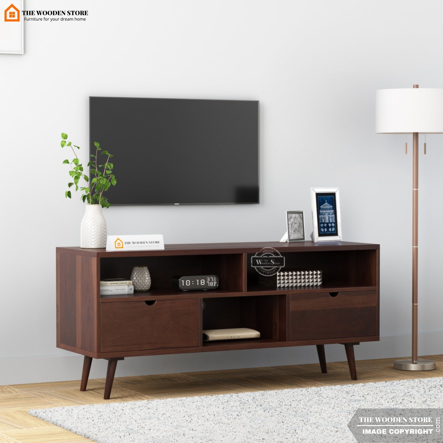 Oslo Small Tv Unit (Walnut Finish)