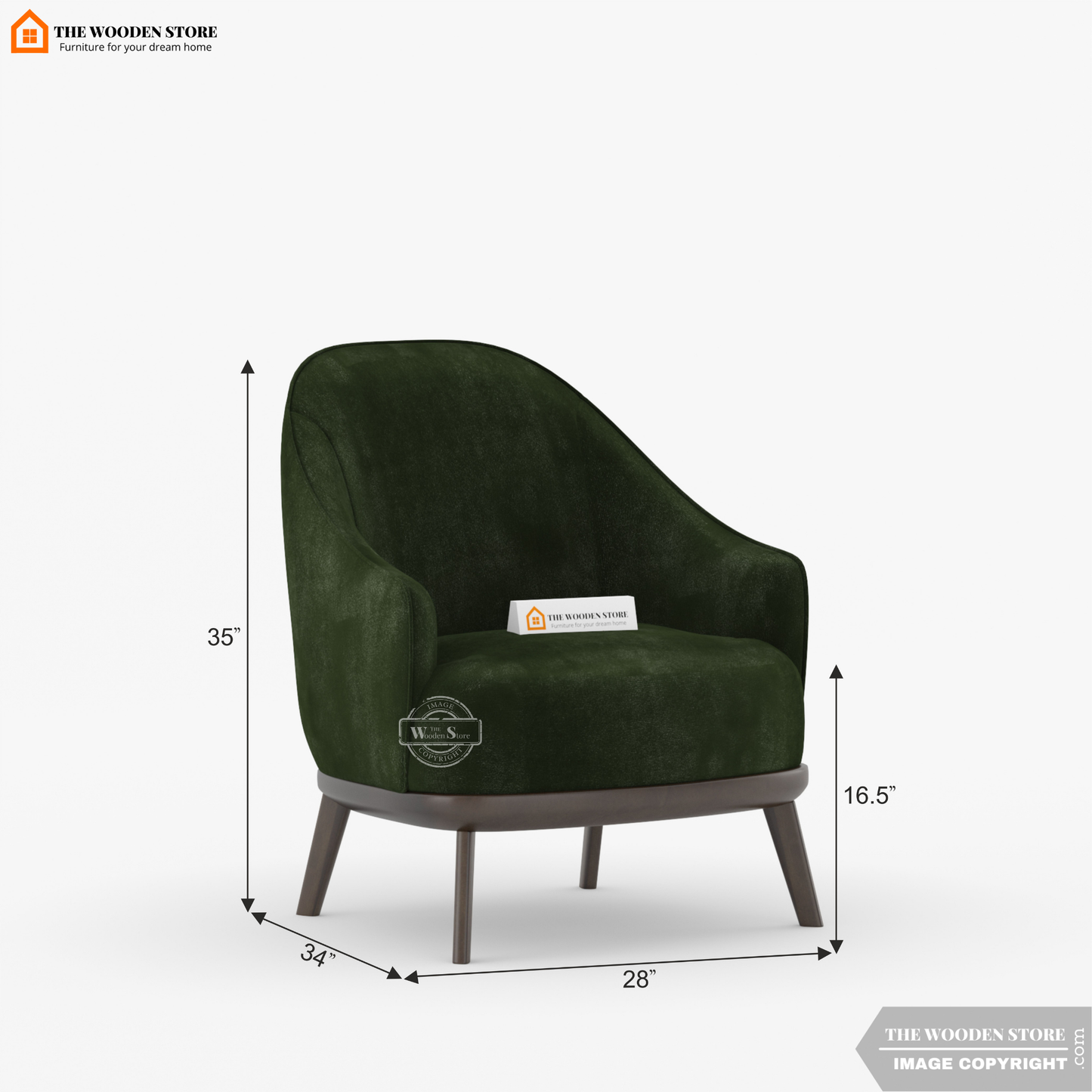 Atlas Lounge Chair (Olive Green)