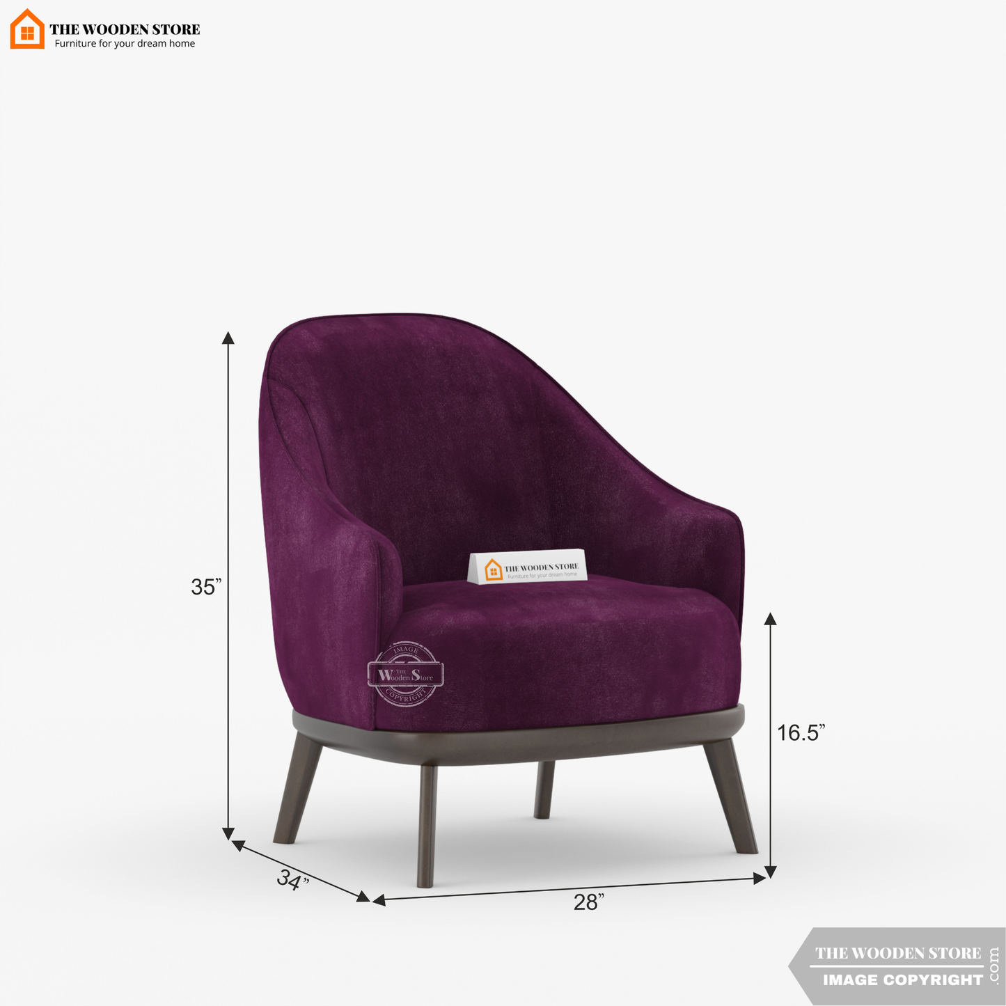Atlas Lounge Chair (Wine Berry)