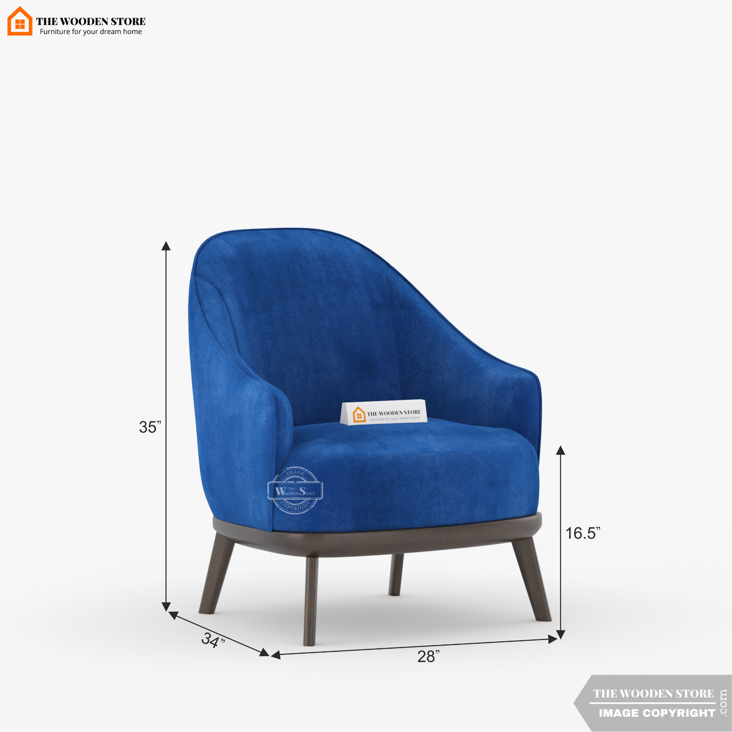 Atlas Lounge Chair (Marine Blue)