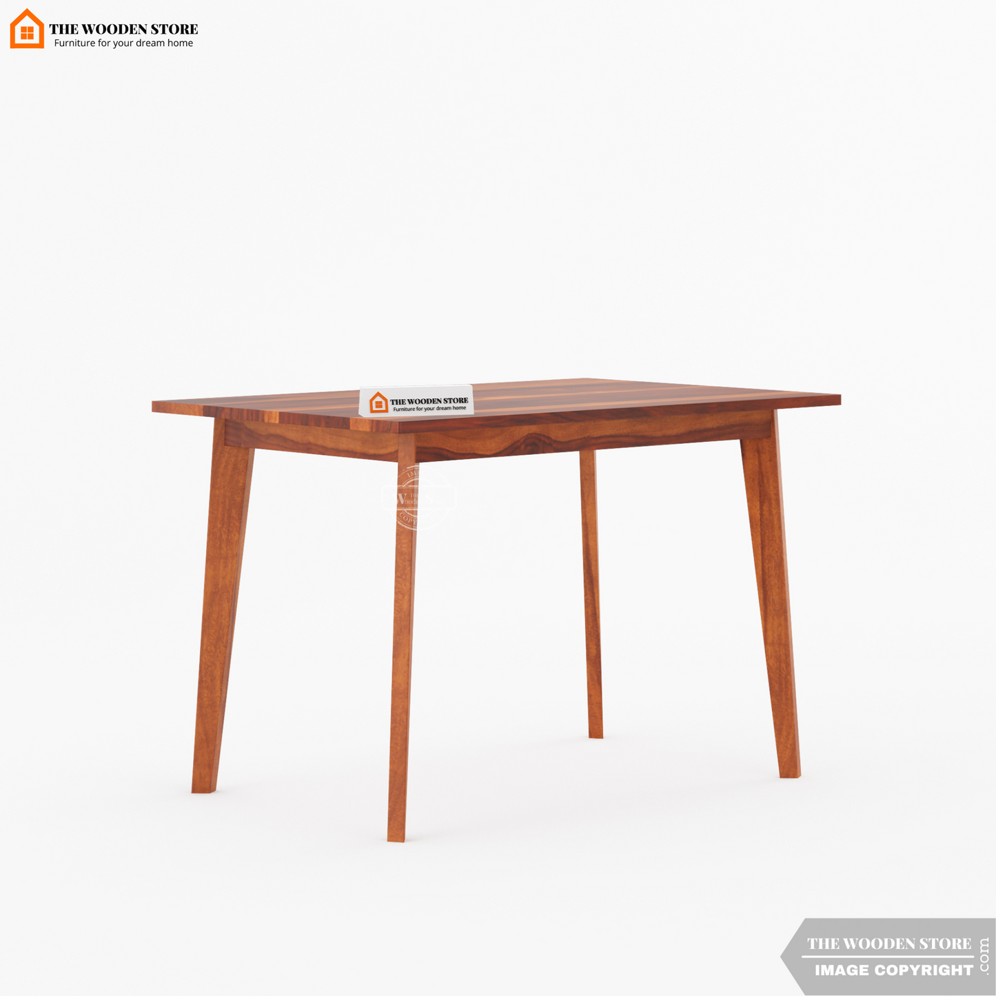 Sharon 4 Seater Dining Table Set (Honey Finish)
