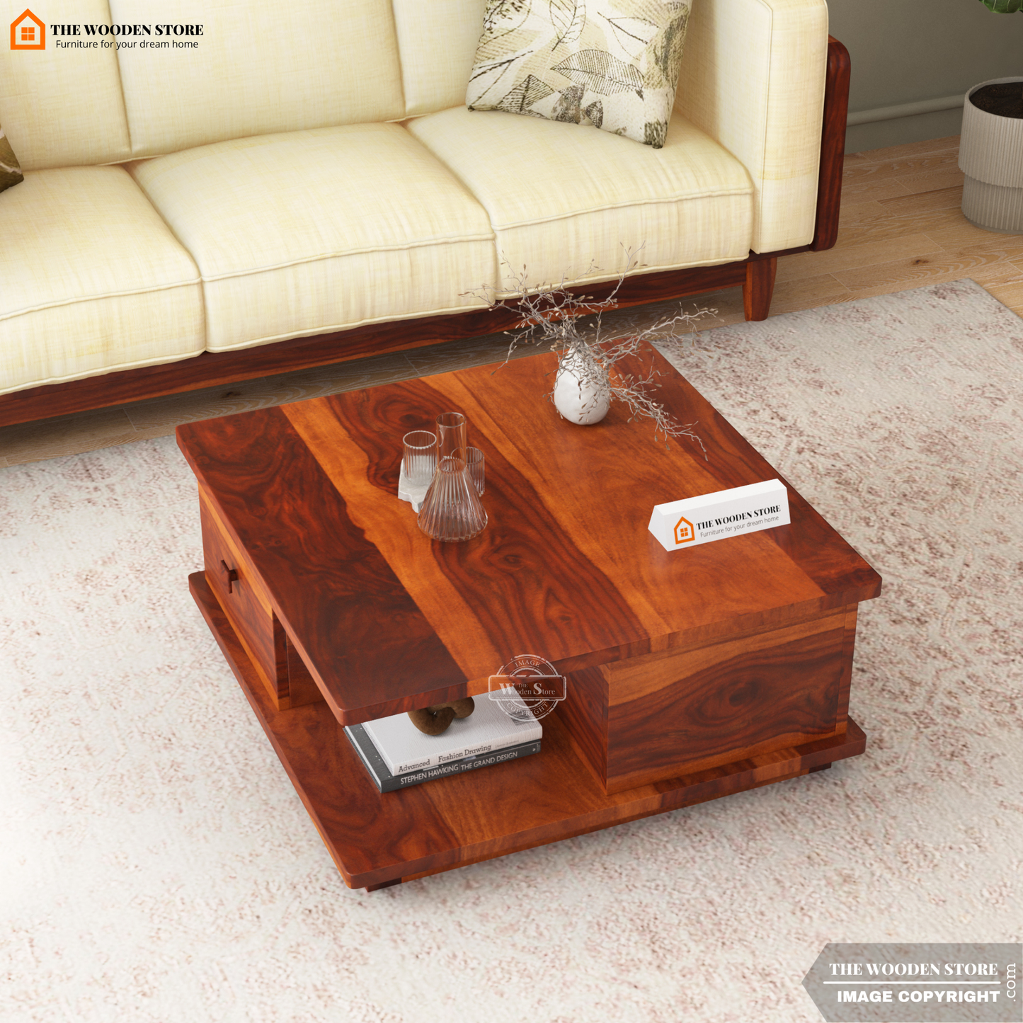 Apollo Coffee Table (Honey Finish)