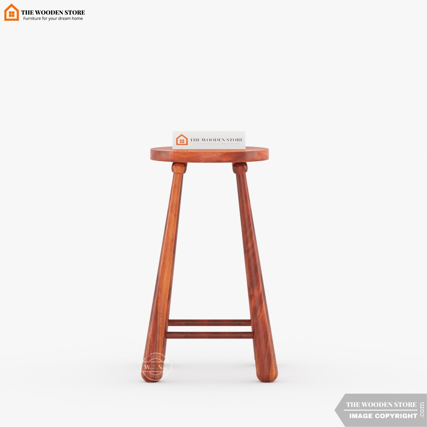 Baseball Bat Stool (Honey Finish)