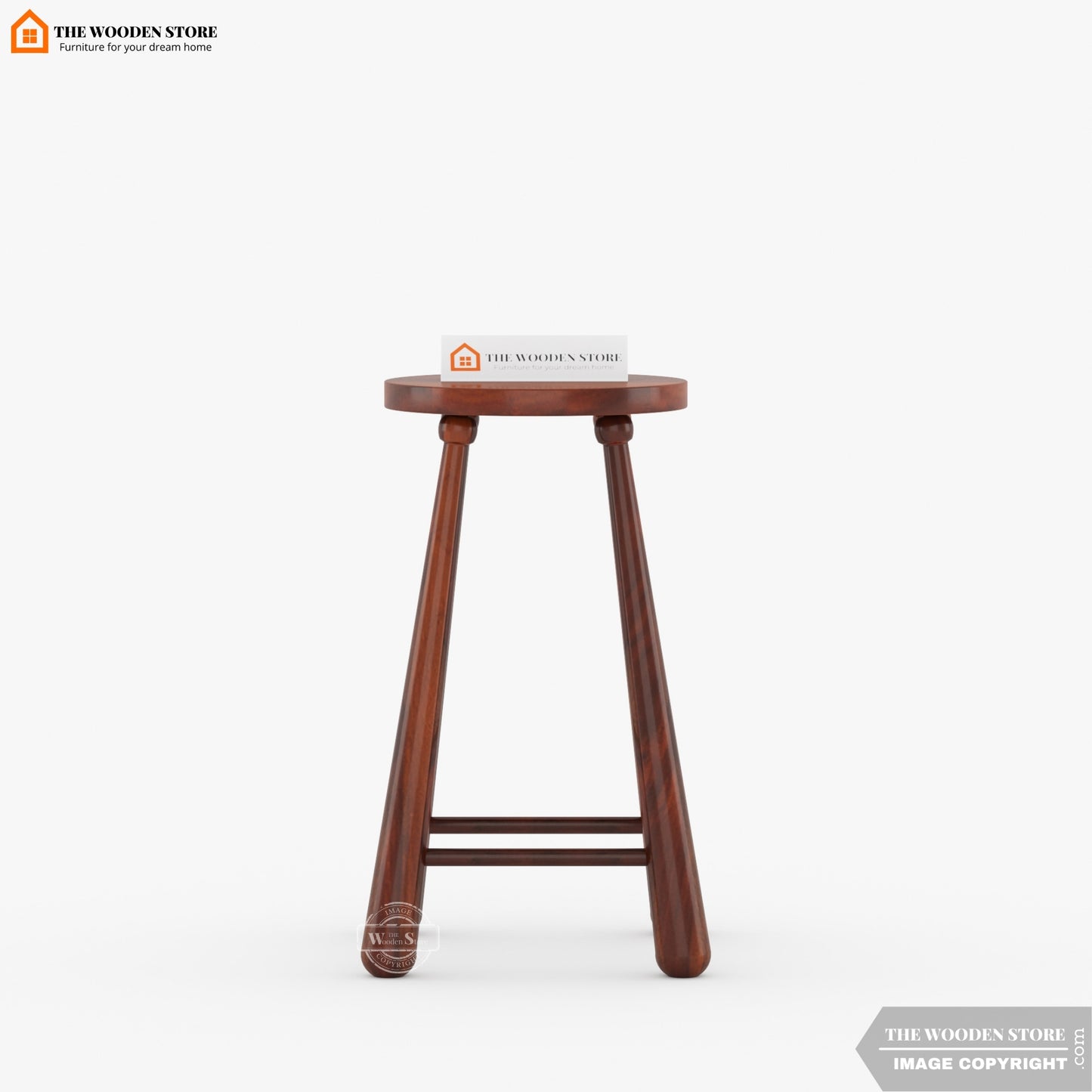 Baseball Bat Stool (Walnut Finish)