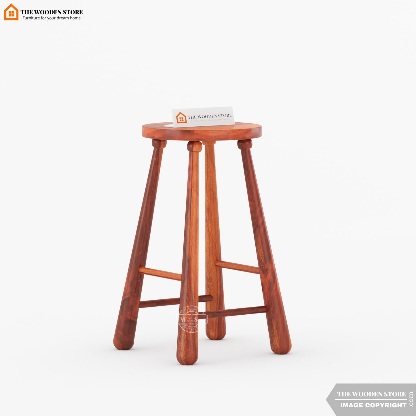 Baseball Bat Stool (Honey Finish)