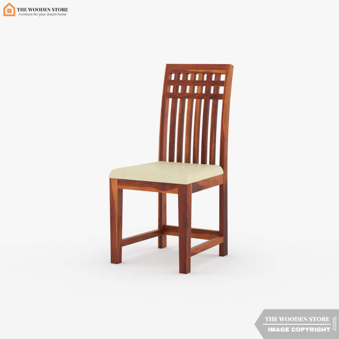 Donald 6 Seater Dining Table Set (Honey Finish)
