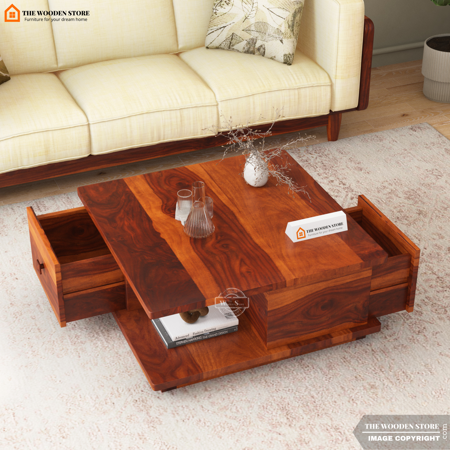Apollo Coffee Table (Honey Finish)