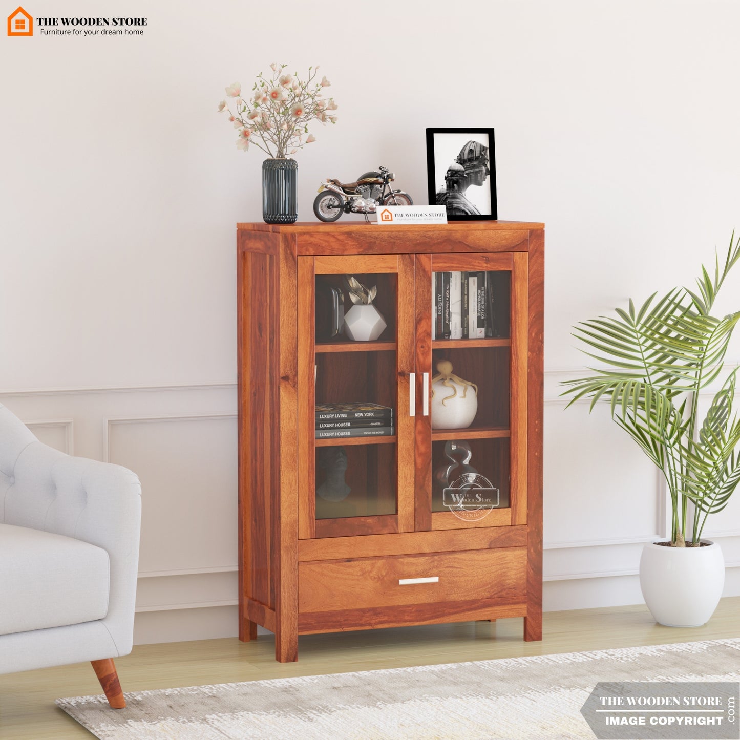 Hachiko Book Case (Honey Finish)