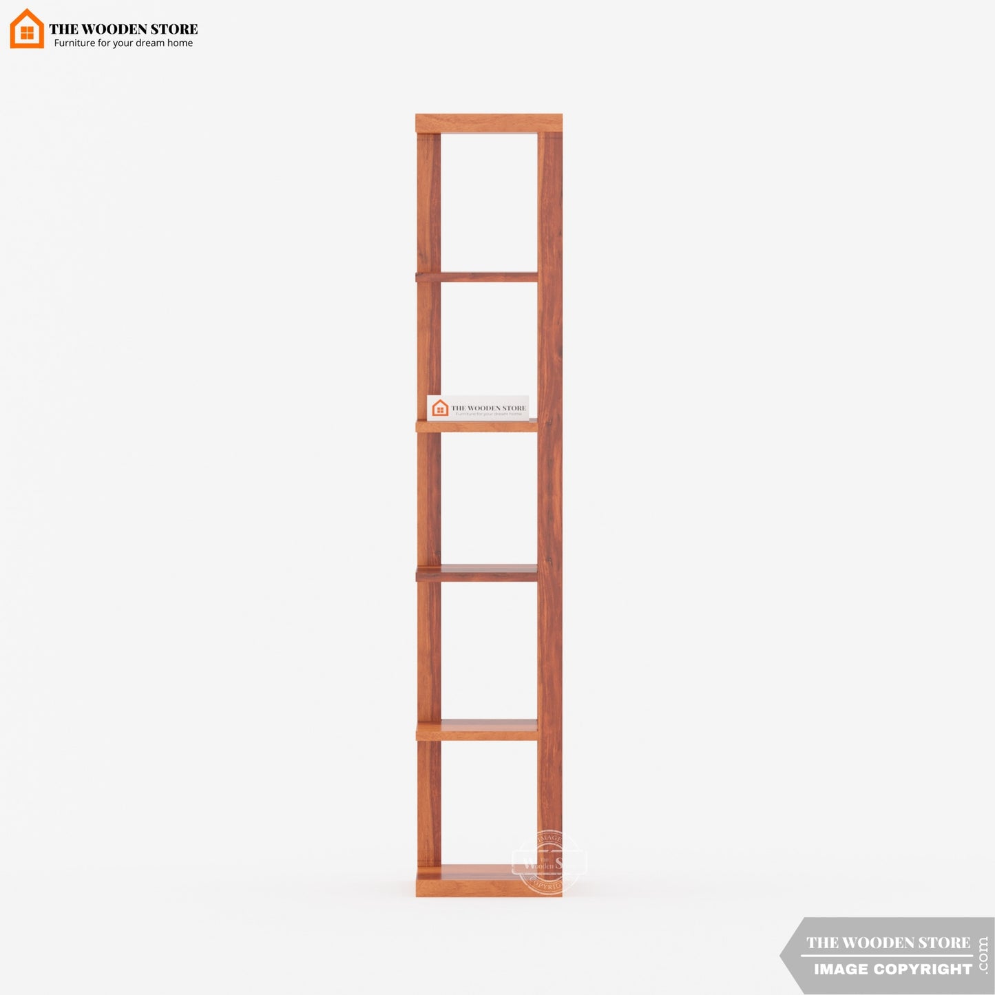 Volley Corner Bookshelf (Honey Finish)