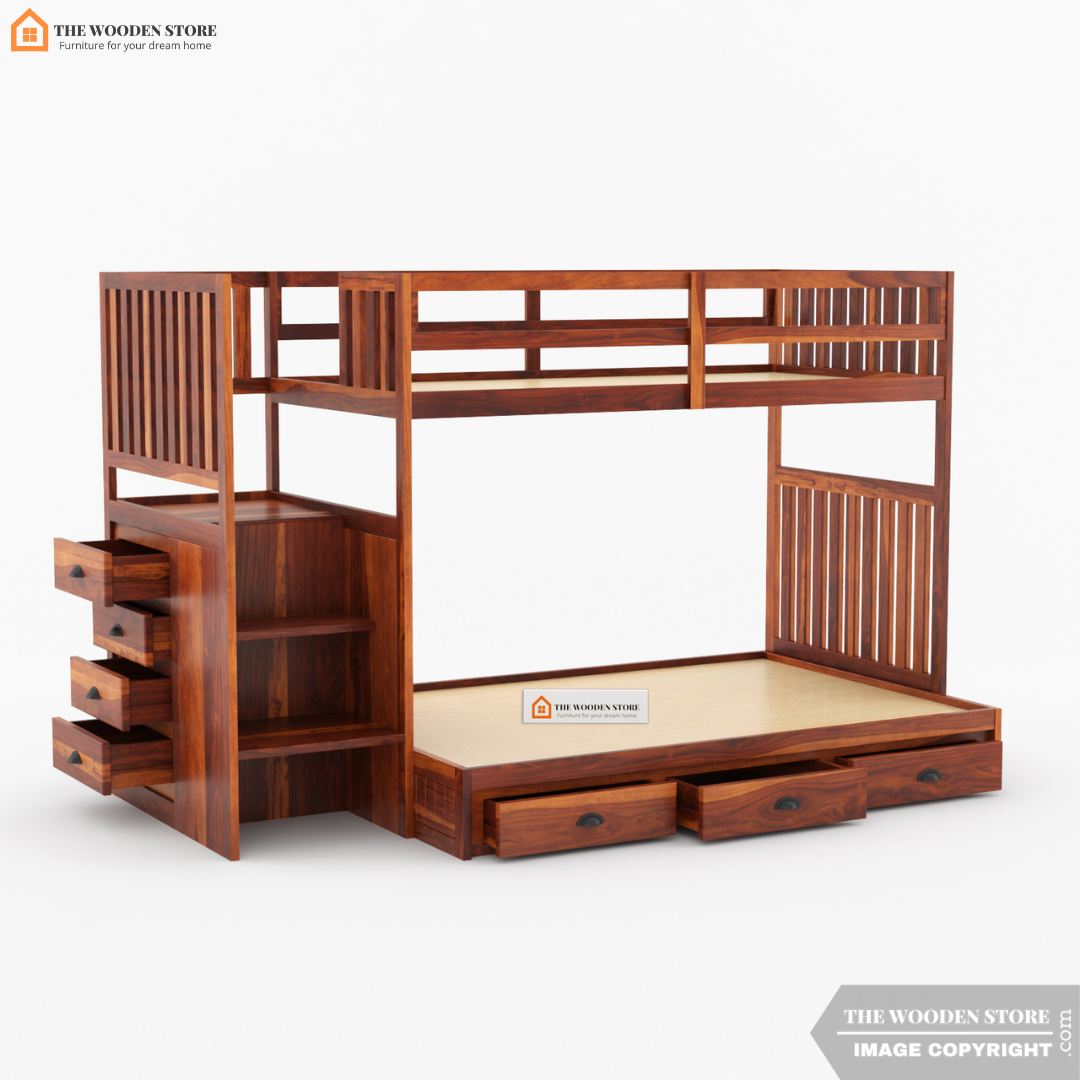 Cocoon Bunk Bed With Storage (Honey Finish)