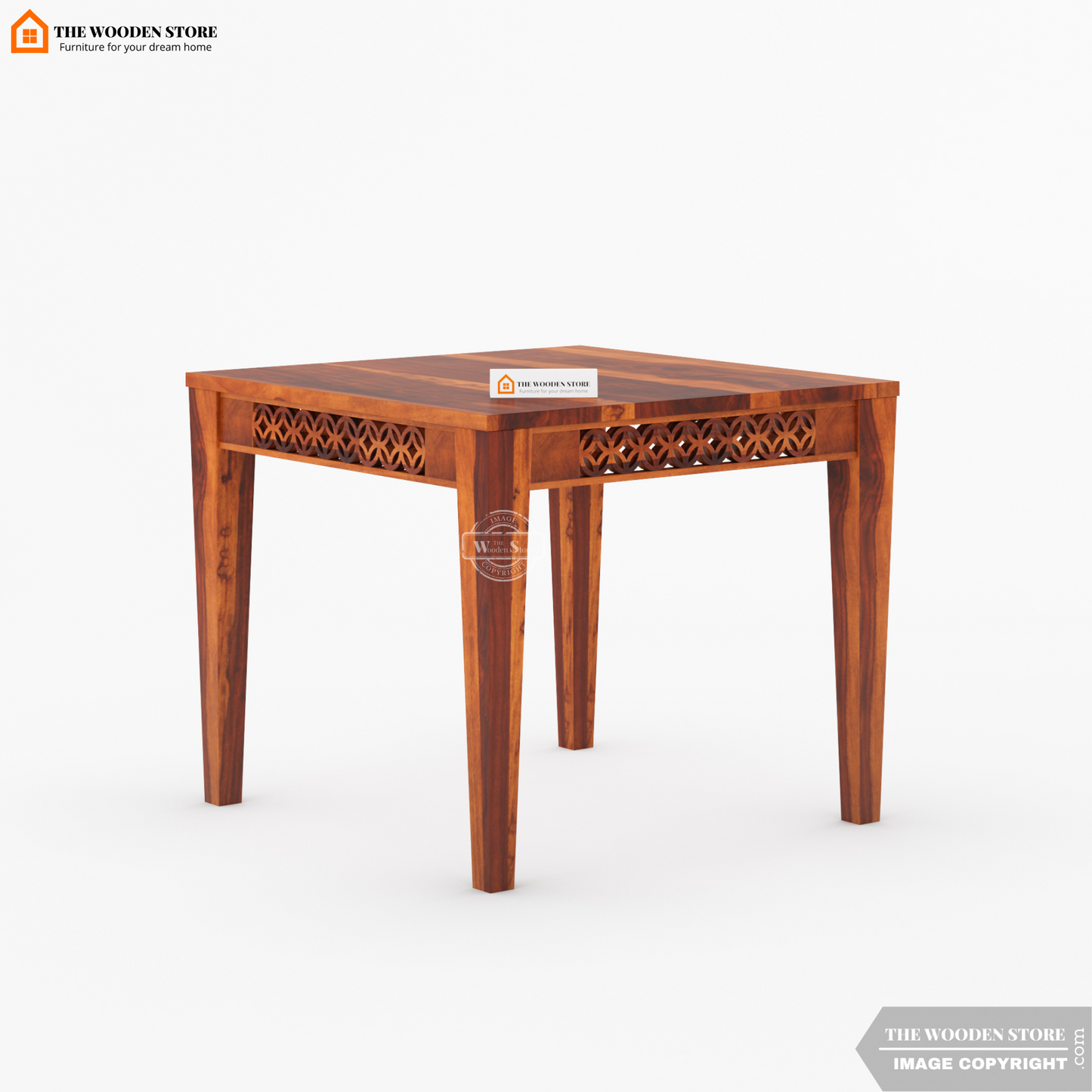 Daffy 4 Seater Dining Set (Honey Finish)